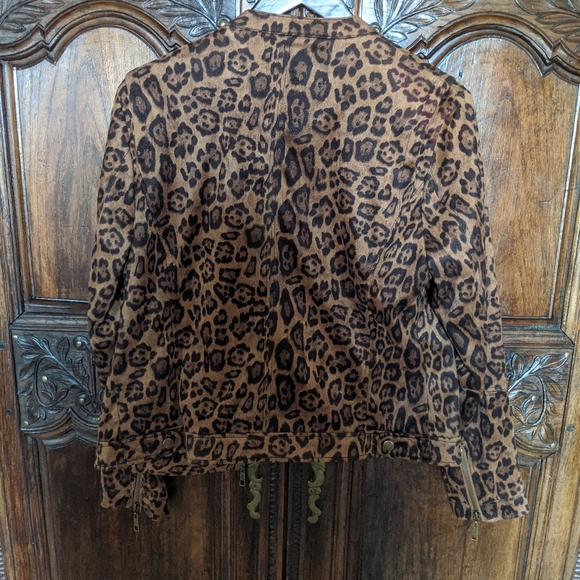 Baccini Brown Leopard Print Jacket New with Tag - Picture 2 of 4